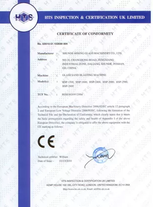 glass sand blasting machine