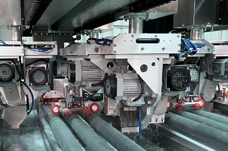 Cam pah makinesi yapısı